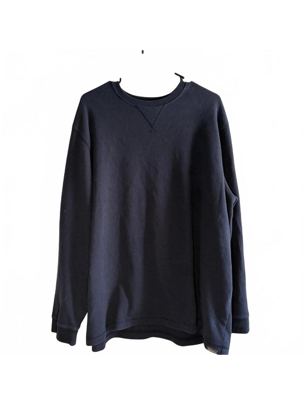 Fall Sweater Eddie Bauer Men's XXL Navy Blue Thermal Long Sleeve Shirt